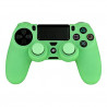 PS4 FUNDA SILICONA + GRIPS VERDE