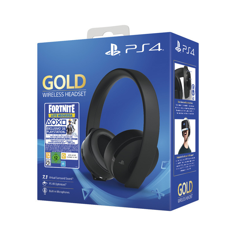 Oficial Gold - Fortnite Gold Headset - Auriculares - Playstation 4