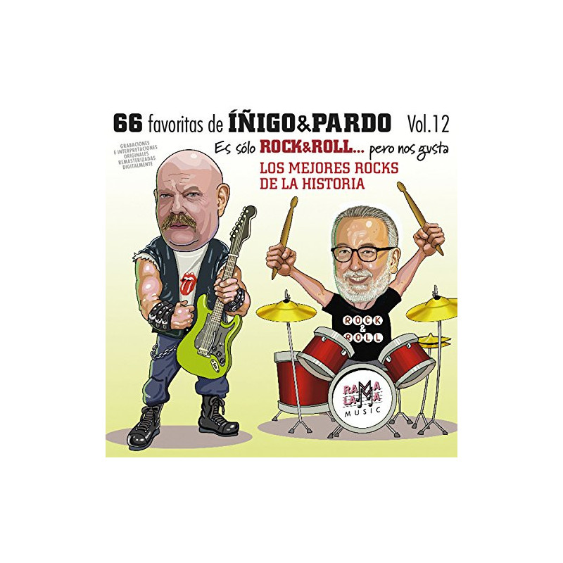 VARIOS LAS 66 FAVORITAS VOL.12 ROCK - IÑIGO & PARDO LAS 66 FAVORITAS ROCK V.12