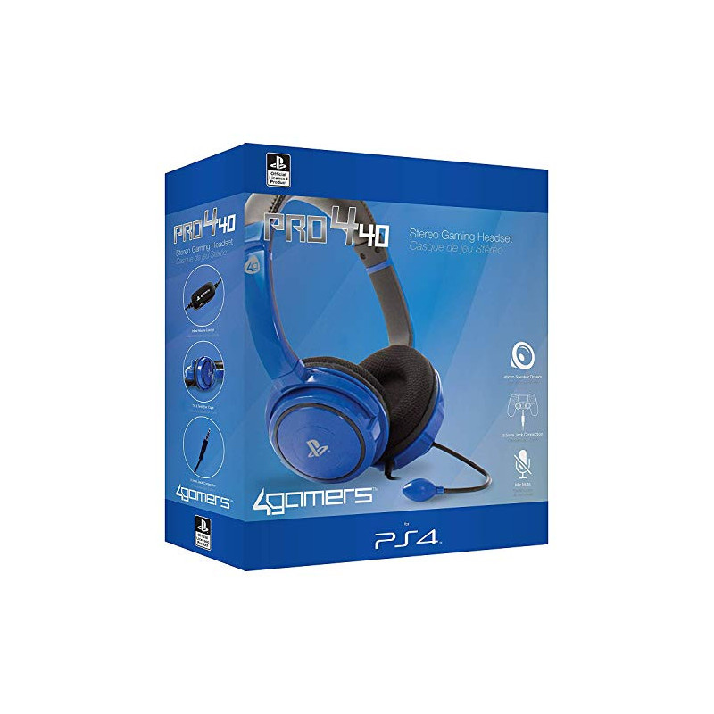 PS4 AURICULARES PRO4-40 AZUL 4GAMERS