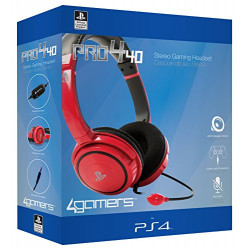 PS4 AURICULARES PRO4-40 ROJO 4GAMERS