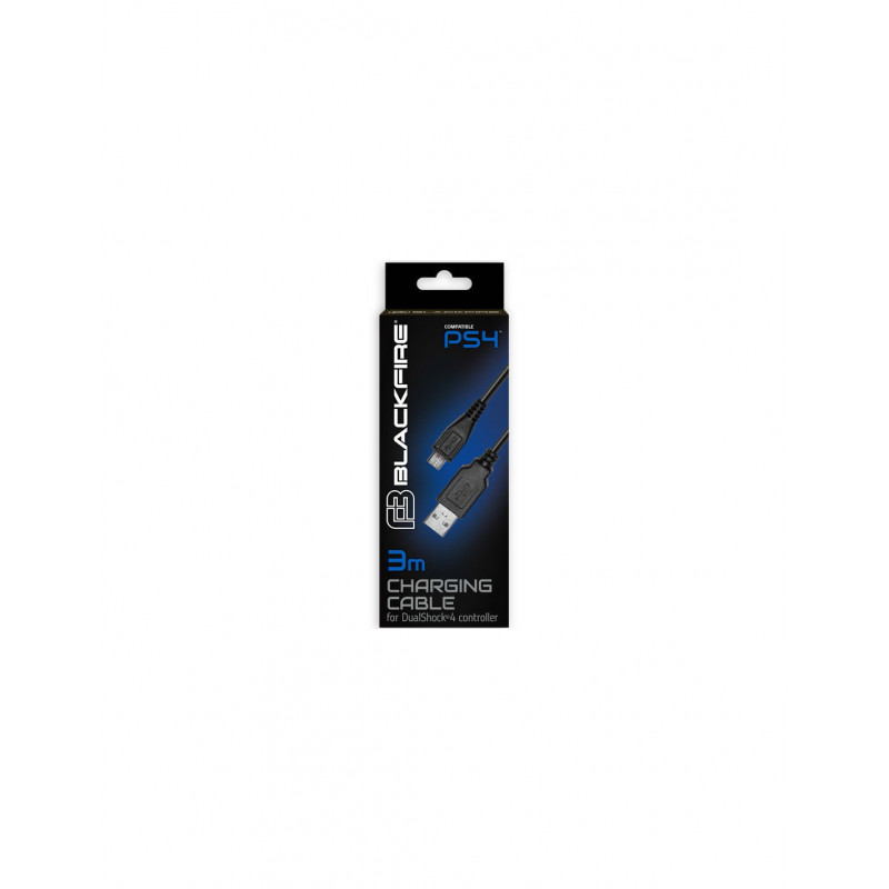 PS4 CABLE CARGA MANDO 3MTS BLACKFIRE