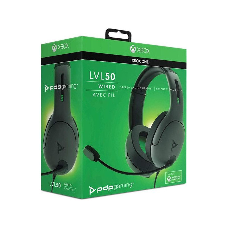 XBOX - PDP WIRED HEADSET LVL50 AVEC FIL (GRIS) AURICULARES