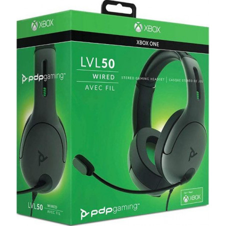 XBOX - PDP WIRED HEADSET LVL50 AVEC FIL (GRIS) AURICULARES