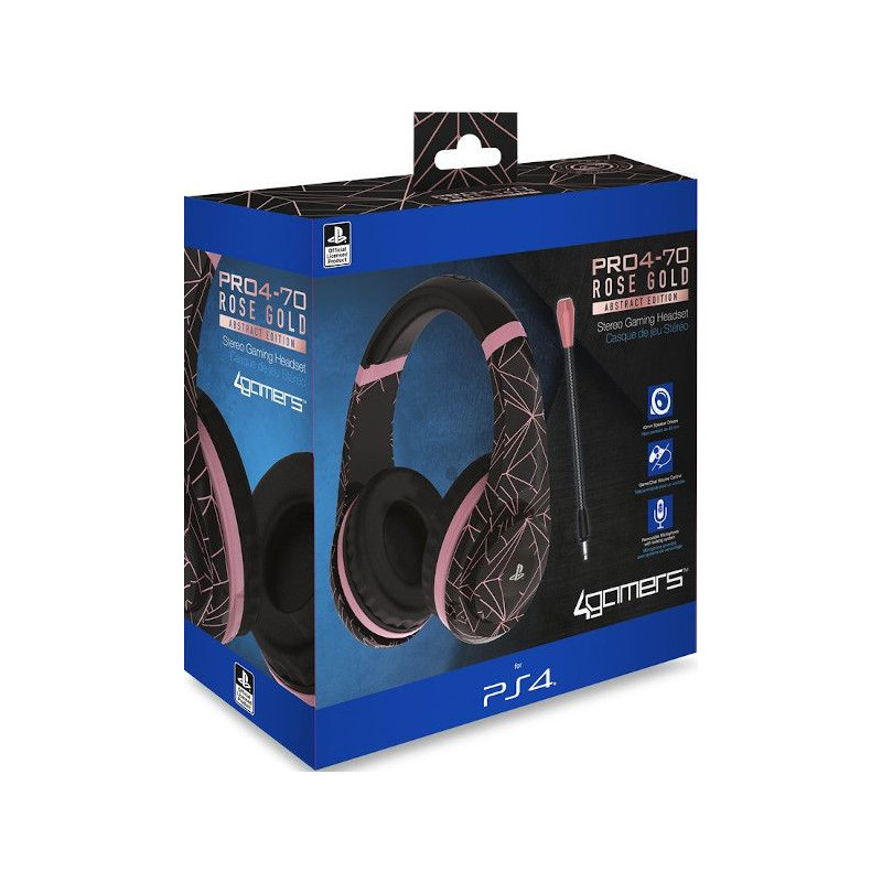 PS4 HEADSET PRO4-70 ROSE GOLD/BLACK (OFICIAL) AURICULARES