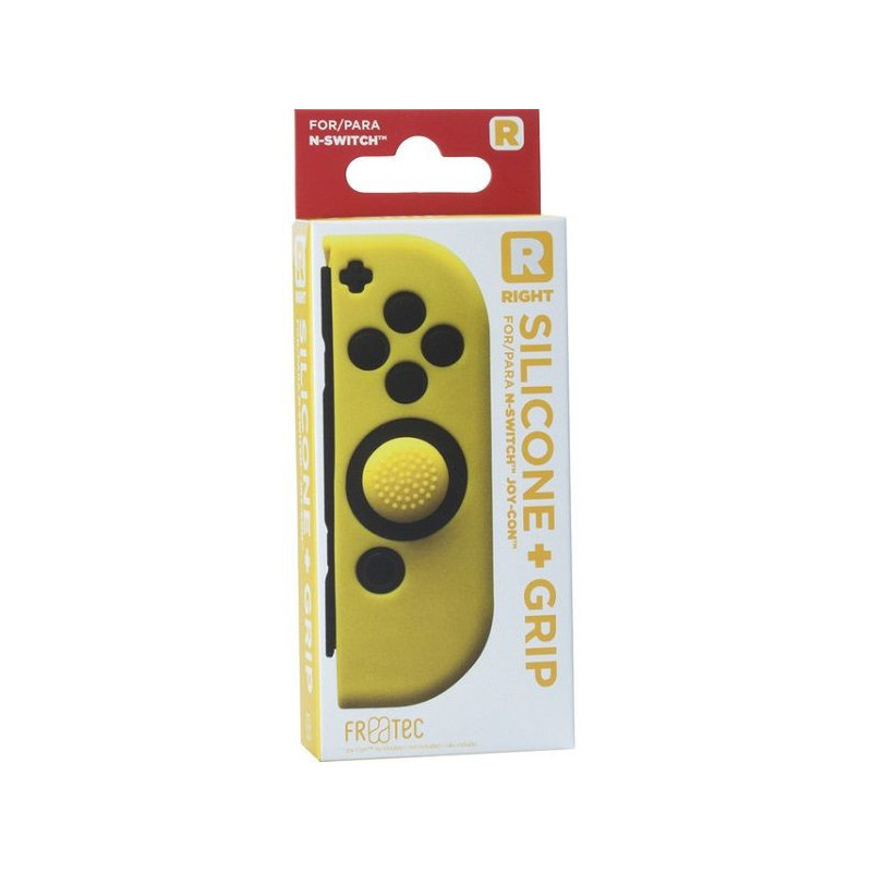 SW FUNDA SILICONA JOYCON + GRIP AMARILLO DERECHO