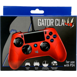 PS4 MANDO CON CABLE GATOR ROJO