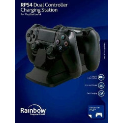 PS4 ESTACION DE CARGA 2 MANDOS RAINBOW