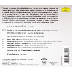DVORAK - DVORAK'S CELLO CONCERTO - KIAN SOLTANI - STAATSKAPELLE BERLIN - DANIEL BARENBOIM (CD)