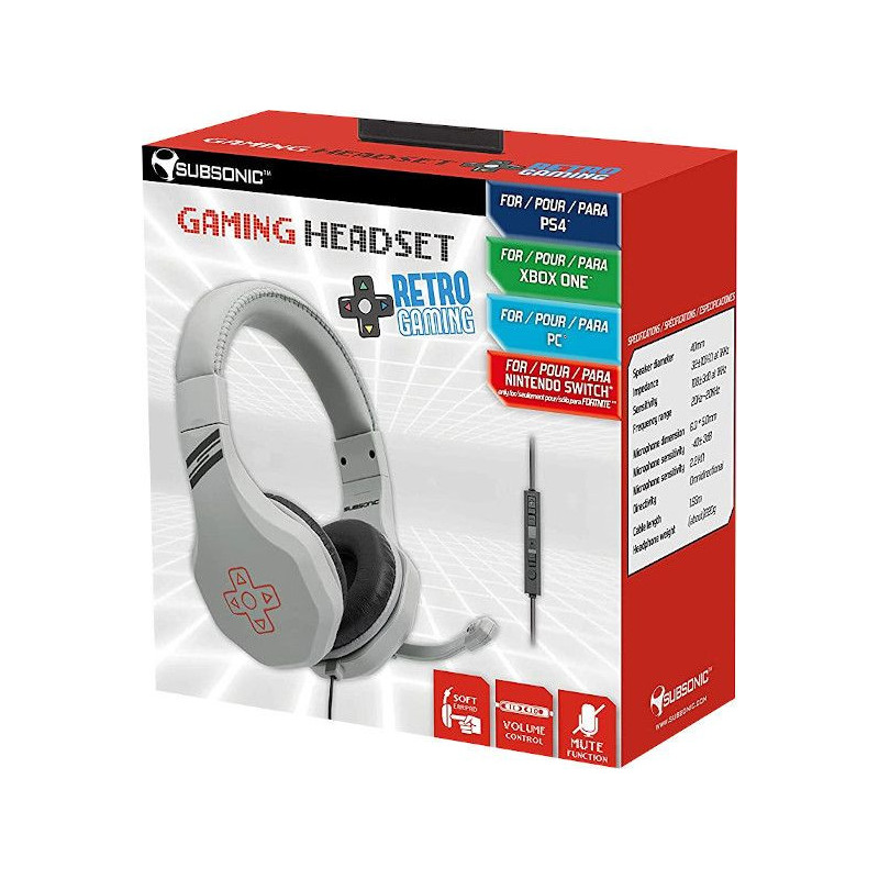PS4 HEADSET RETRO GAMING SUBSONIC - AURICULARES