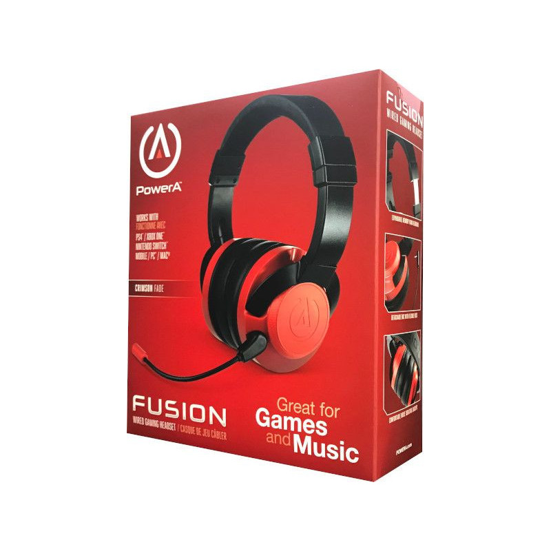 PS4 AURICULARES FUSION CRIMSON FADE POWER A