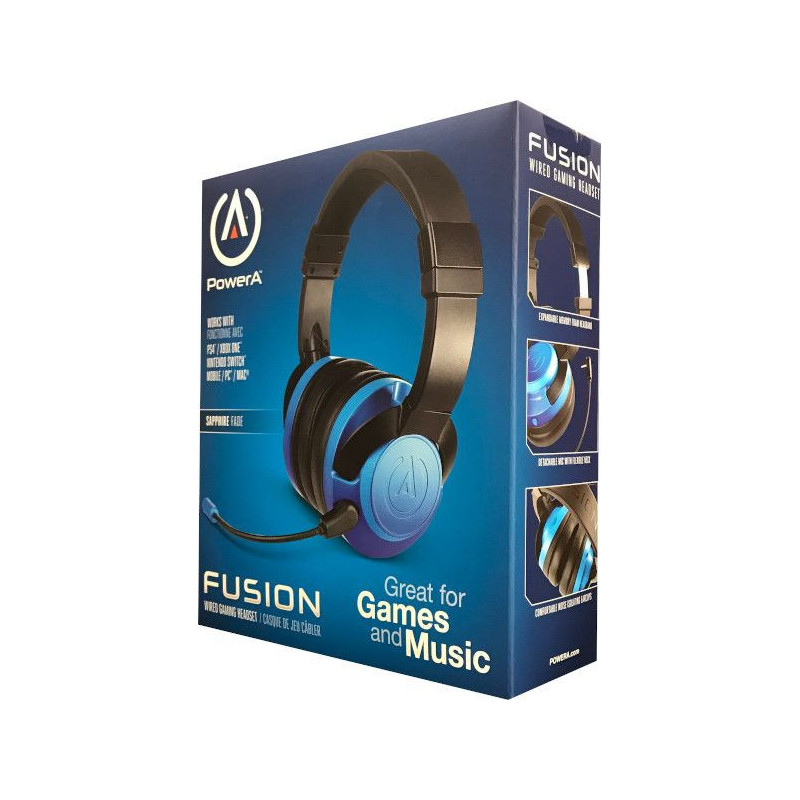 PS4 AURICULARES FUSION SAPPHIRE FADE POWER A