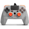 PS4 MANDO CON CABLE SNAKEBYTE GRIS - NARANJA