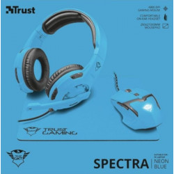 PC AURICULARES-RATON-ALFOMBRILLA GXT790-SB SPECTRA NEON BLUE TRUST