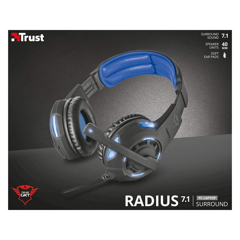 PC AURICULARES RADIUS TRUST GXT 350 7.1 SURROUND