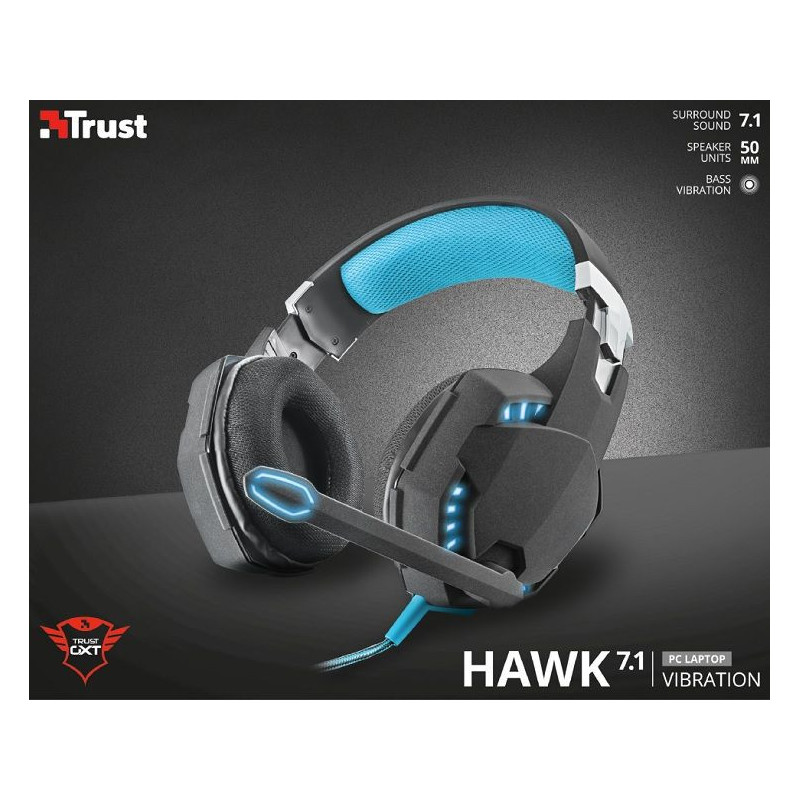 PC AURICULARES HAWK TRUST GXT 363 7.1 VIBRATION