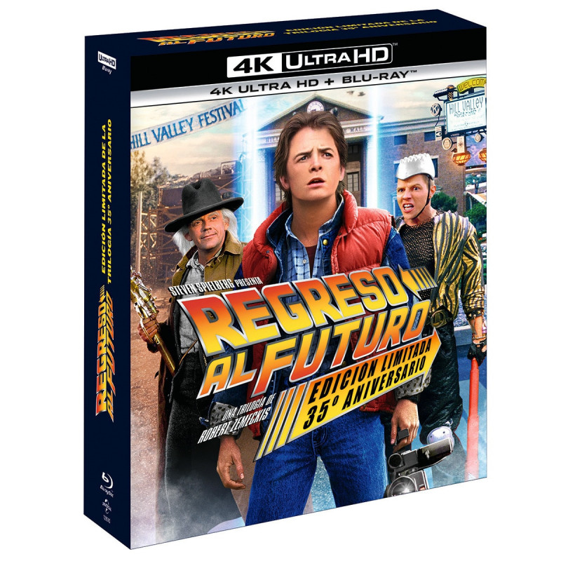 REGRESO AL FUTURO 1-3 (EDICIÓN 35 ANIVERSARIO METÁLICA) (4K UHD + BLU-RAY)