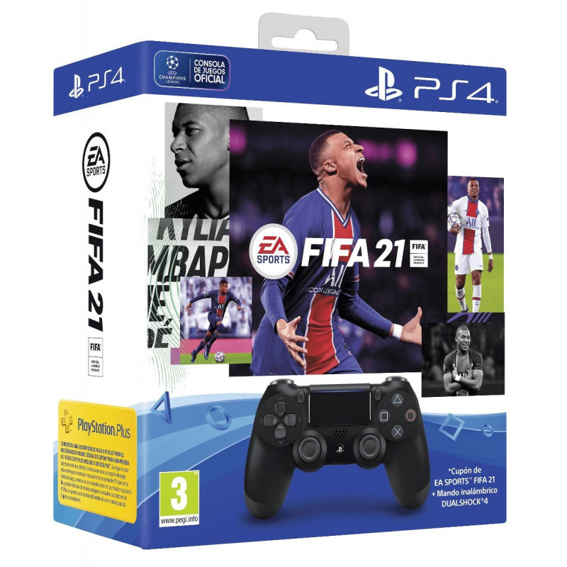 PS4 MANDO DUALSHOCK 4 + FIFA 21 + PLAYSTATION PLUS SUSCRIPCION 15 DIAS