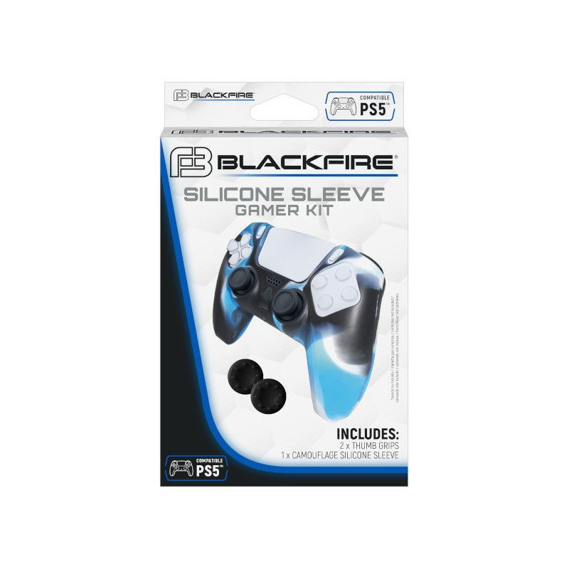 PS5 FUNDA SILICONA + GRIPS CAMUFLAJE