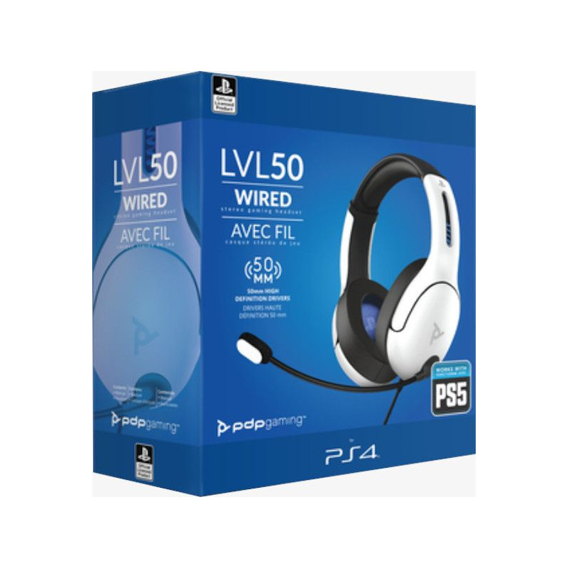 PS4 AURICULARES LVL 50 BLANCO PDP