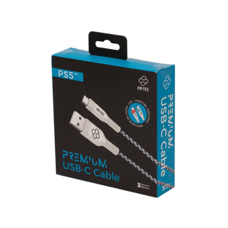 PS5 CABLE CARGA MANDO 3.M PREMIUM FR-TEC