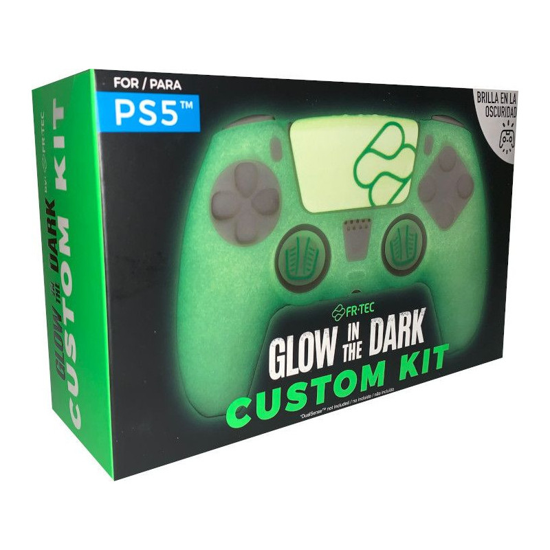 PS5 FUNDA SILICONA + GRIPS GLOW DARK FR-TEC