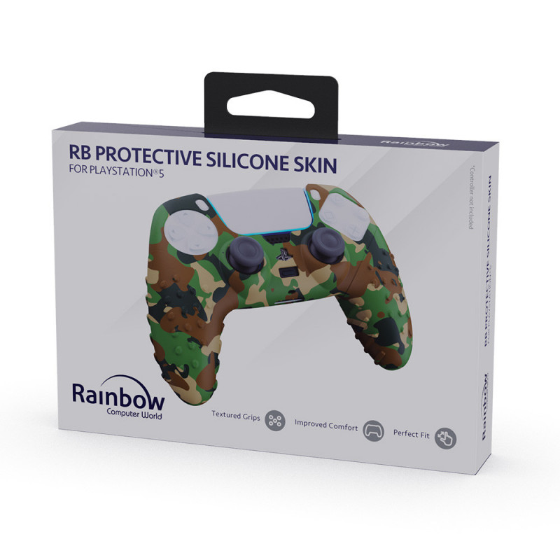 PS5 FUNDA SILICONA CAMUFLAJE RAINBOW