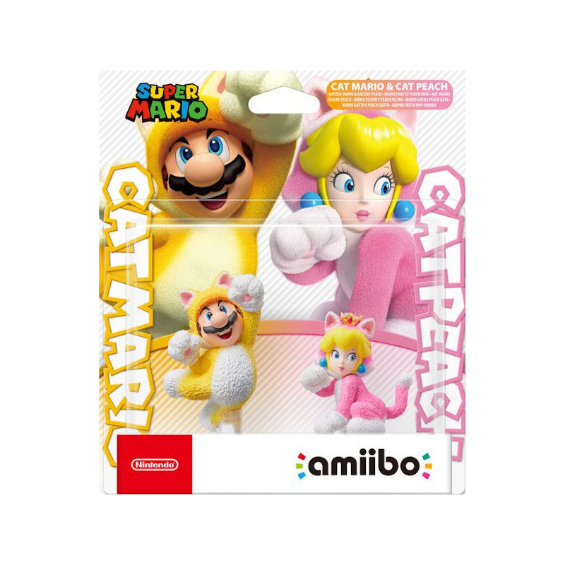 AMIIBO FIGURA MARIO FELINO Y PEACH FELINA (PACK 2 EN 1)