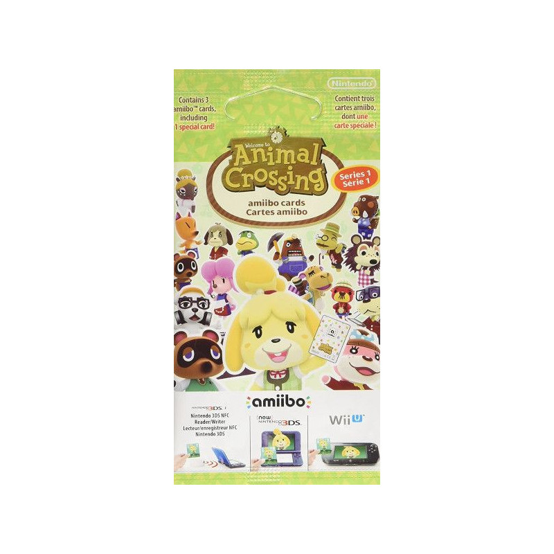 AMIIBO PACK 3 TARJETAS AMIIBO ANIMAL CROSSING (SERIE 1)