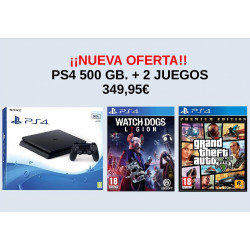 PS4 PACK CONSOLA SLIM 500GB...