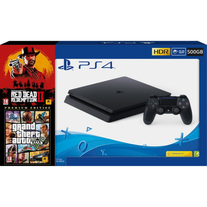Consola PS4 Slim + Red Dead Redemption 2 (Recondicionado Marcas Mínimas -  500 GB)