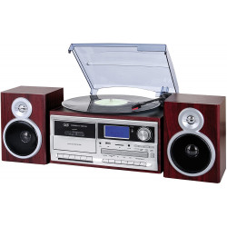 TOCADISCOS TREVI TT 1070E RADIO BT MADERA SISTEMA MICRO HI-FI