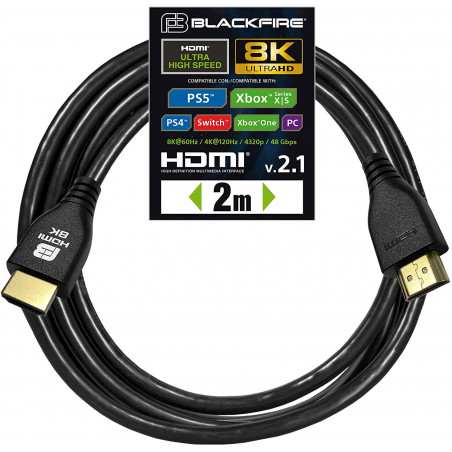PS5 CABLE HDMI 2.1 8K ULTRA HIGH SPEED BLACKFIRE