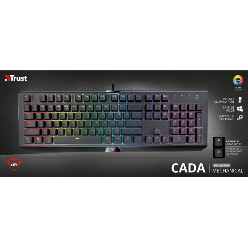 PC TECLADO MECANICO GXT 890 CADA TRUST