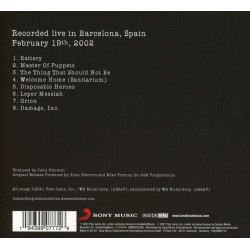 DREAM THEATER - LOST NOT FORGOTTEN ARCHIVES: MASTER OF PUPPETS - LIVE IN BARCELONA (CD)