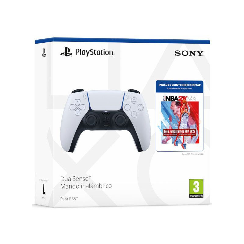 PS5 MANDO DUALSENSE WIRELESS BLANCO + LOTE JUMPSTART NBA 2K22