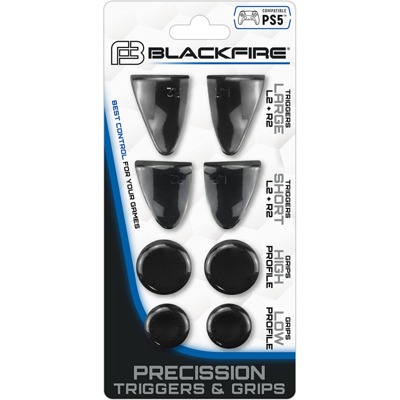 PS5 KIT PRECISSION TRIGGERS + GRIPS BLACKFIRE