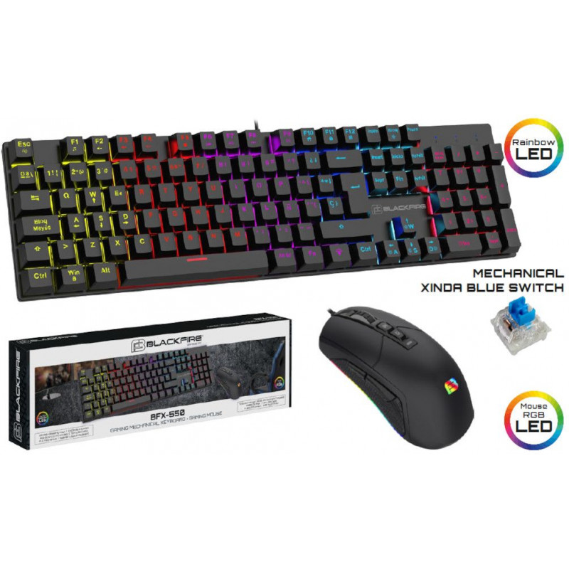 PC TECLADO MECÁNICO + RATÓN BFX550 BLACKFIRE