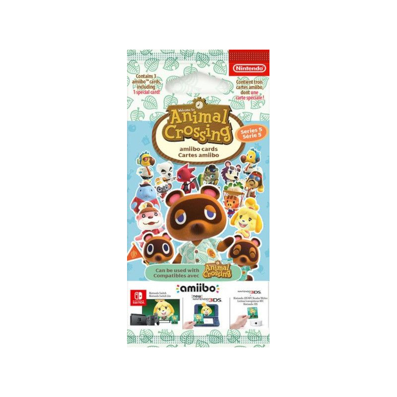 AMIIBO PACK 3 TARJETAS AMIIBO ANIMAL CROSSING (SERIE 5)