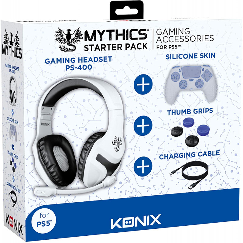 PS5 AURICULARES STARTER PACK: AURICULAR + GRIPS + CABLE KONIX