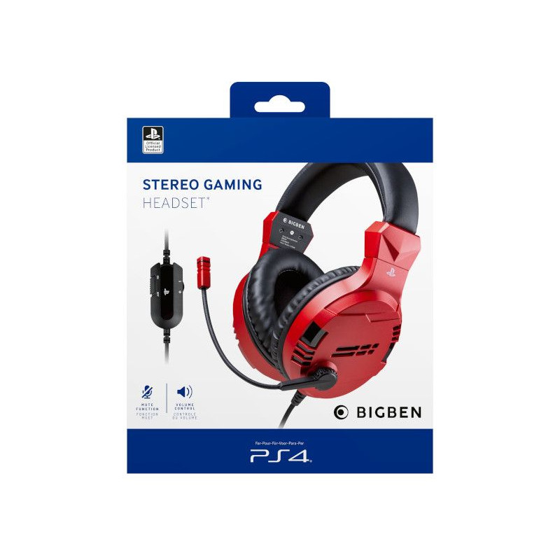 PS4 AURICULARES ROJO BIGBEN