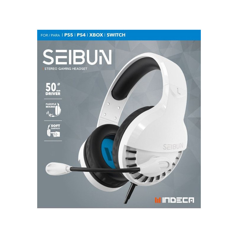 PS5 AURICULARES SEIBUN BLANCO INDECA