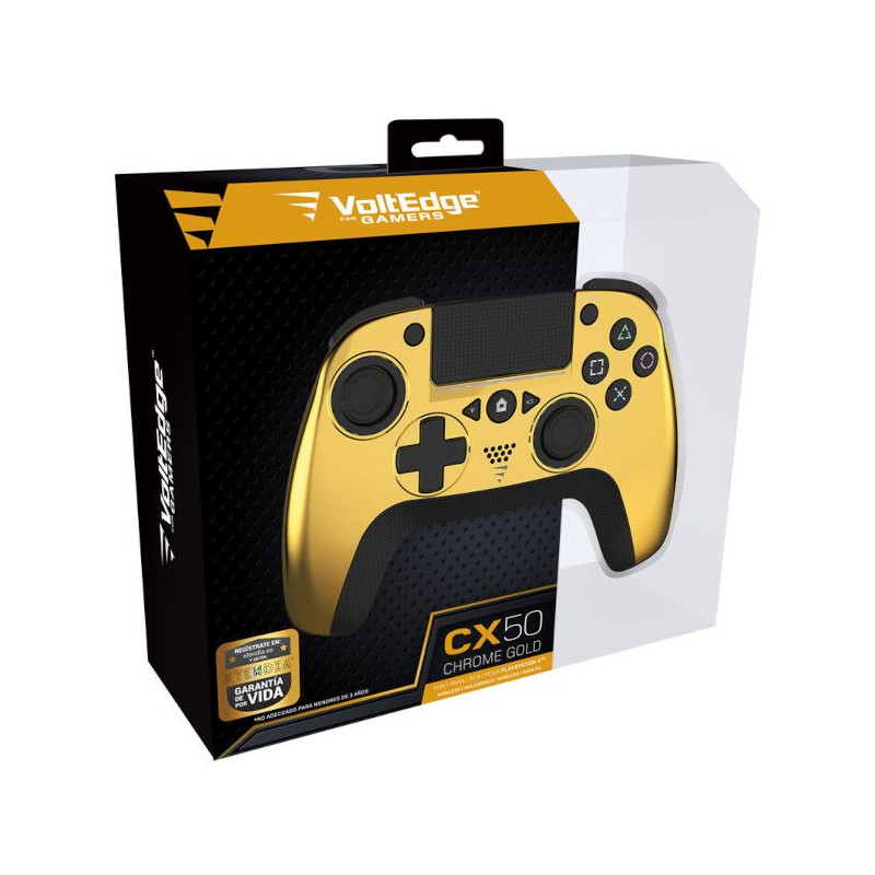 PS4 MANDO WIRELESS CHROME GOLD VOLTEDGE CX50