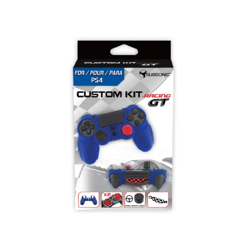 PS4 FUNDA SILICONA + GRIPS RACING GT SUBSONIC