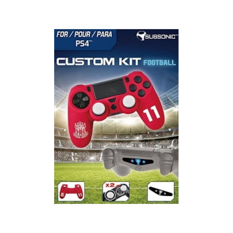 PS4 FUNDA SILICONA + GRIPS CUSTOM KIT FOOTBALL SUBSONIC