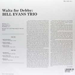 BILL EVANS TRIO - WALTZ FOR DEBBY (LP-VINILO) TRANSPARENTE