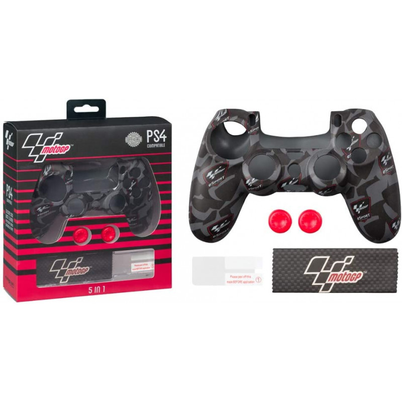 PS4 FUNDA SILICONA MOTOGP KIT 5 EN 1 INDECA