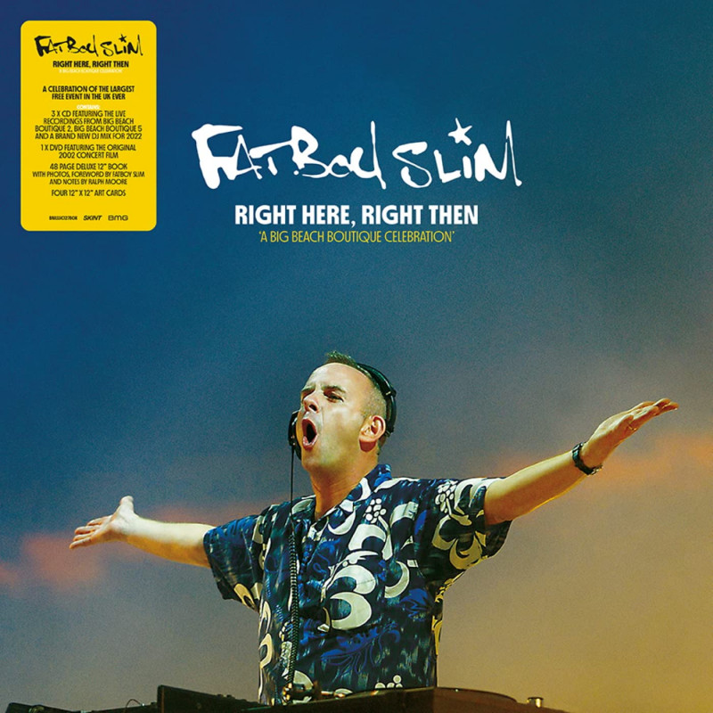 FATBOY SLIM - RIGHT HERE, RIGHT THEN (75 TRACK COMPILATION OF TRACKS PLAYED IN SETS ) (3 CD + DVD + BOOK) BOX