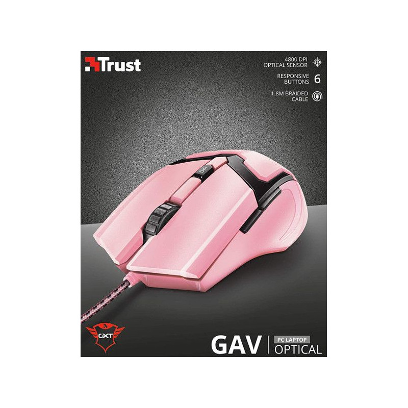 PC RATON OPTICO GAV GXT 101P PINK TRUST