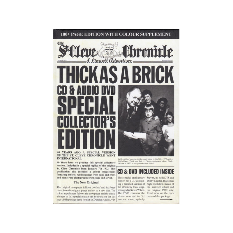 JETHRO TULL - THICK AS A BRICK (50TH ANNIVERSARY EDITION) (CD + DVD)